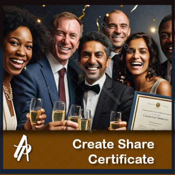 PTY LTD Create Company Share Certificate