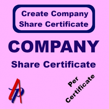 Company Share Certificate Design - Per Certificate